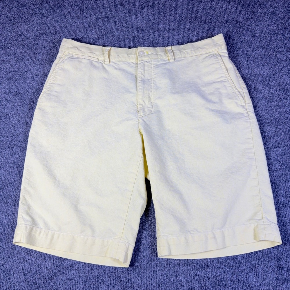 Polo Ralph Lauren Mens Classic Fit Chino Shorts Yellow Cotton Size 34 RN41381